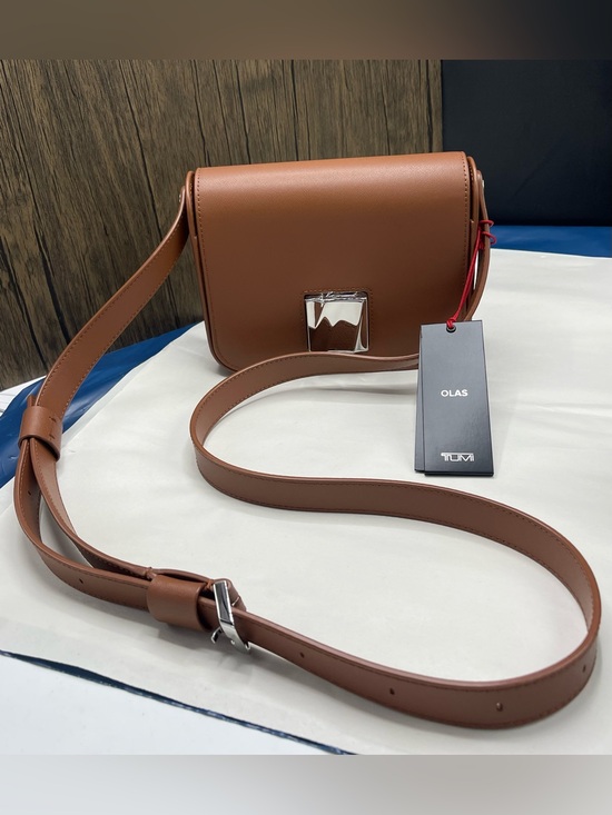 Tumi Handbags - TUMI Olas Small Premium Leather Shoulder Bag (Color : Sienna)